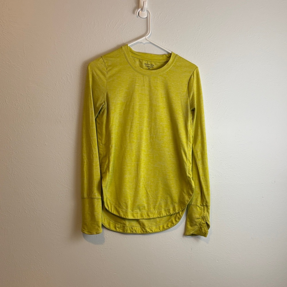 Athleta Lime Long Sleeve Top